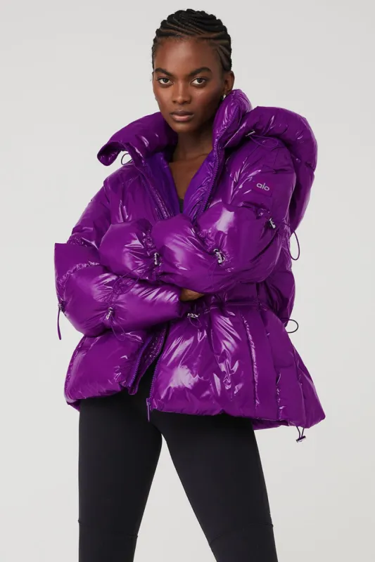 Stunner Puffer Jacket - Bright Plum sold by Alo Yoga