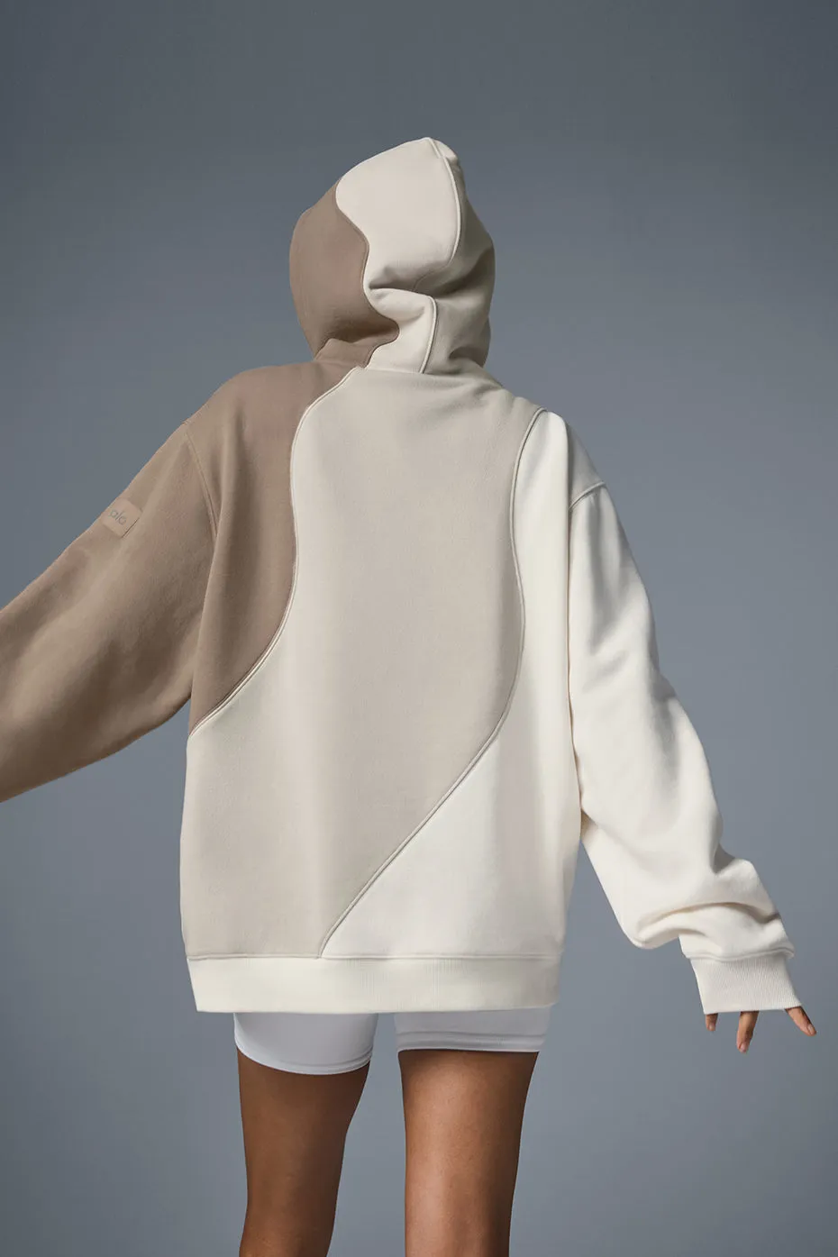 Make Waves Hoodie - Ivory/Bone/Gravel sold by Alo Yoga product image thumbnail 4