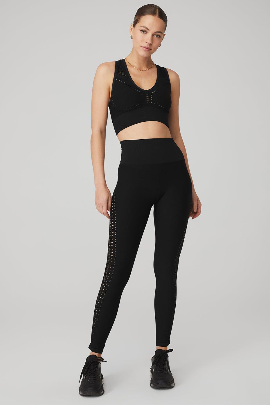 Seamless Open Air Bra & Seamless High-Waist 7/8 Open Air Legging Set sold by Alo Yoga