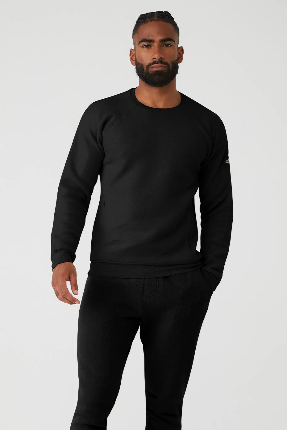 Triumph Crew Neck Sweatshirt - Black sold by Alo Yoga