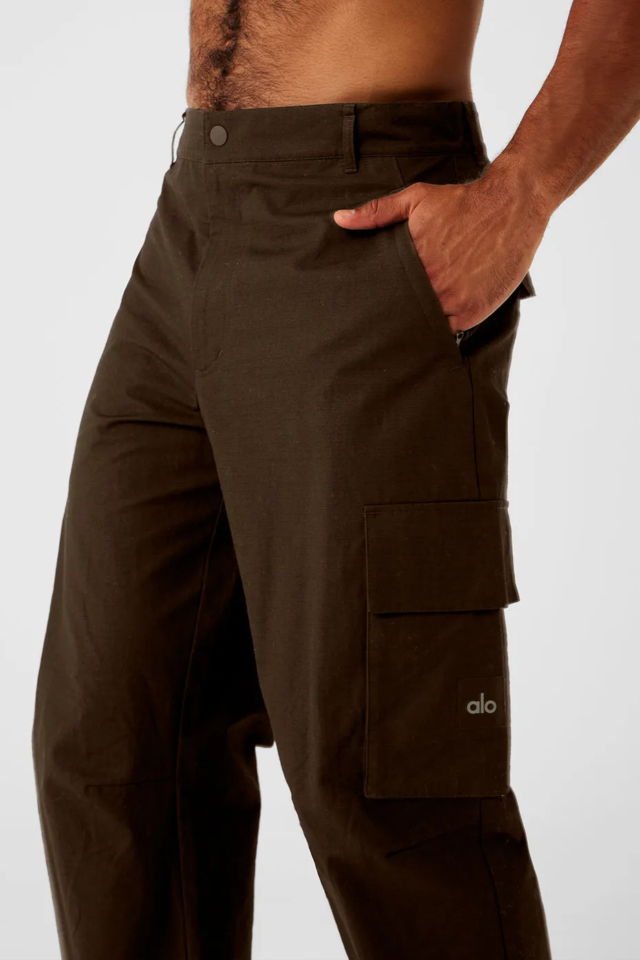 Cargo Ripstop Trouser - Espresso sold by Alo Yoga product image thumbnail 4