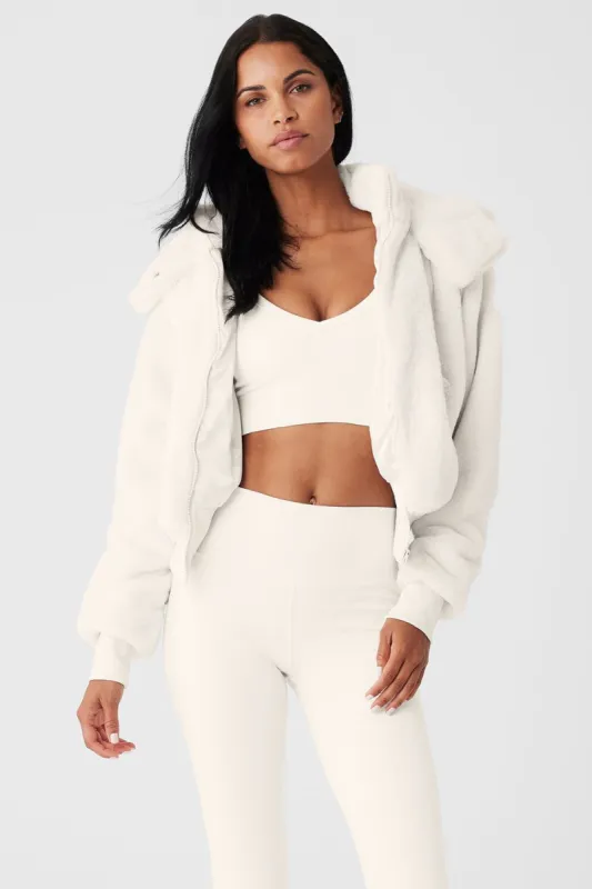 Faux Fur Foxy Jacket - Ivory sold by Alo Yoga