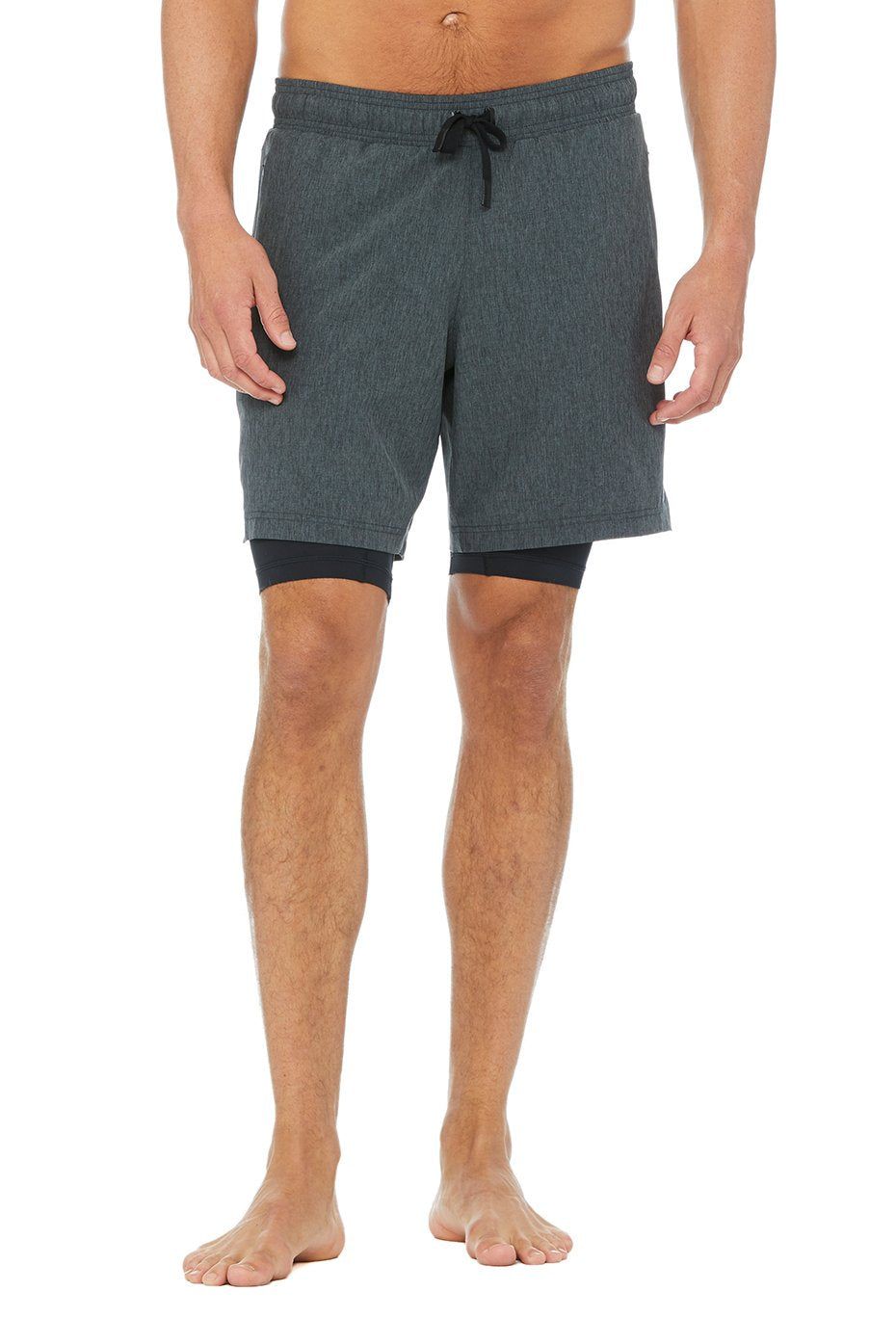 7" Unity 2-In-1 Short - Dark Grey Marl/Black sold by Alo Yoga