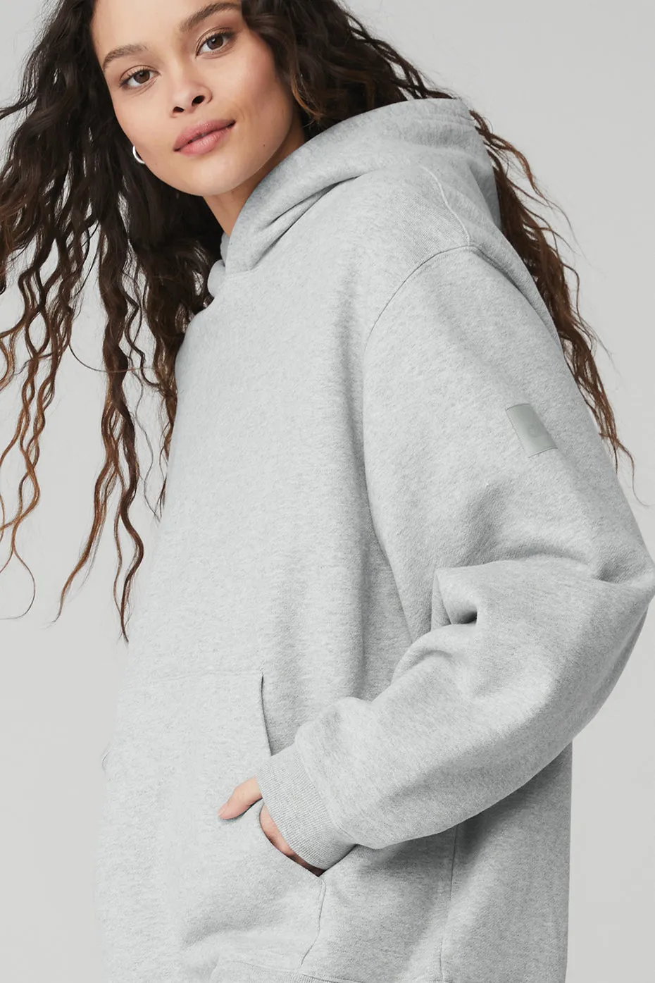 Renown Heavy Weight Hoodie - Athletic Heather Grey sold by Alo Yoga product image thumbnail 4