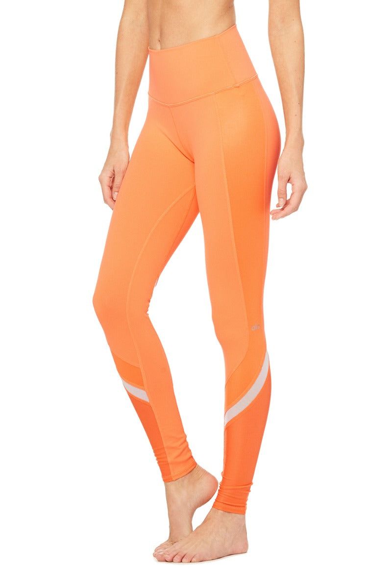 Elevate Legging - Gravel/Zest Glossy/White/Grvel sold by Alo Yoga product image thumbnail 8