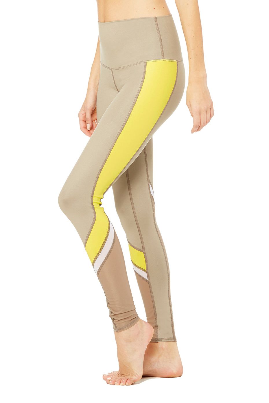 Elevate Legging - Gravel/Zest Glossy/White/Grvel sold by Alo Yoga