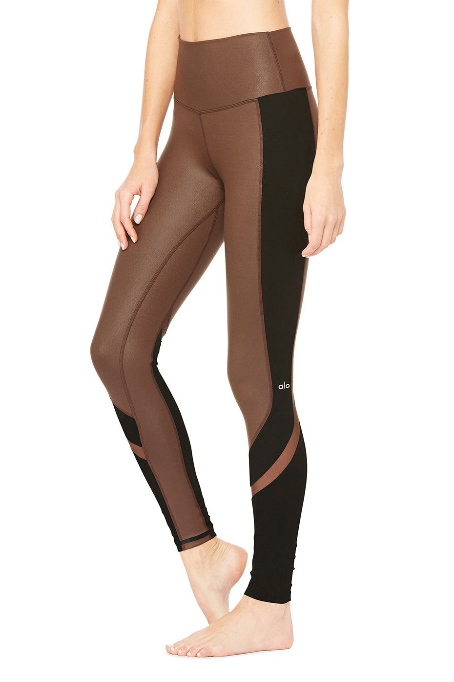 Elevate Legging - Gravel/Zest Glossy/White/Grvel sold by Alo Yoga product image thumbnail 45