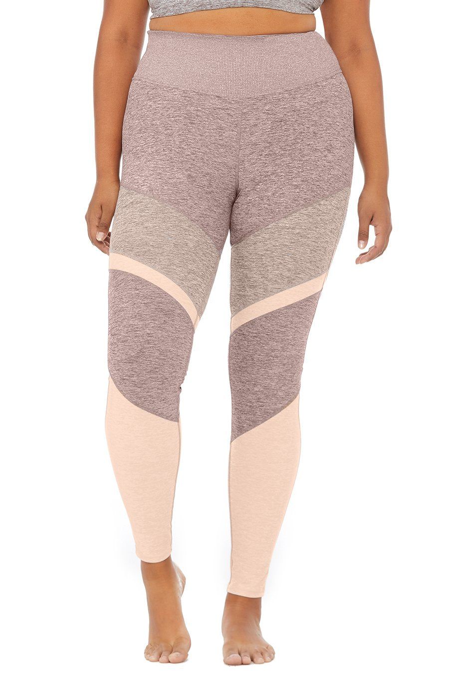High-Waist Alosoft Sheila Legging - Smoky Quartz Heather/Gravel Heather/Nectar Heather sold by Alo Yoga product image thumbnail 4