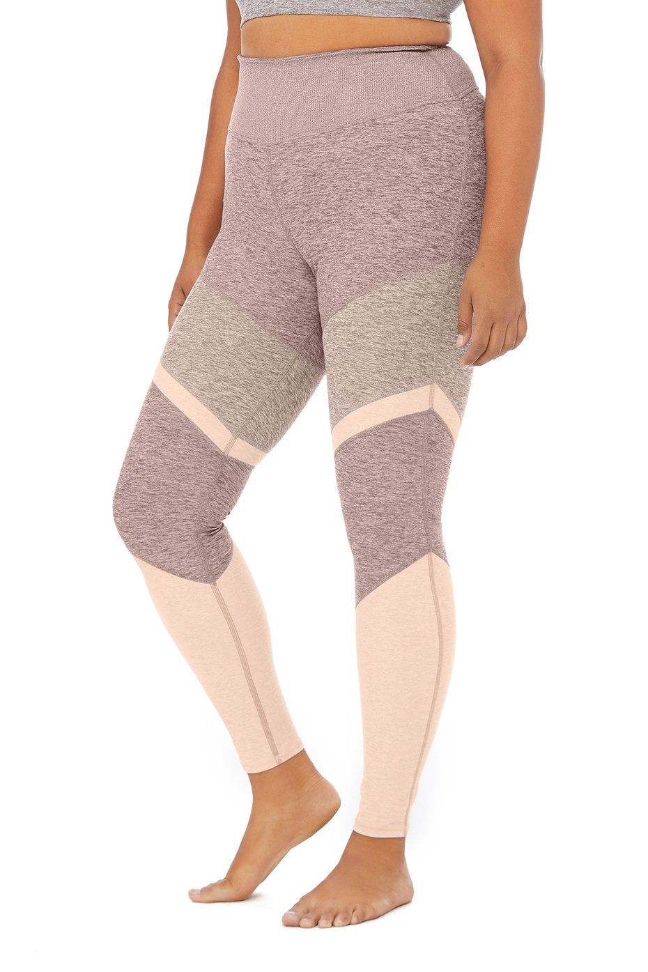 High-Waist Alosoft Sheila Legging - Smoky Quartz Heather/Gravel Heather/Nectar Heather sold by Alo Yoga product image thumbnail 5