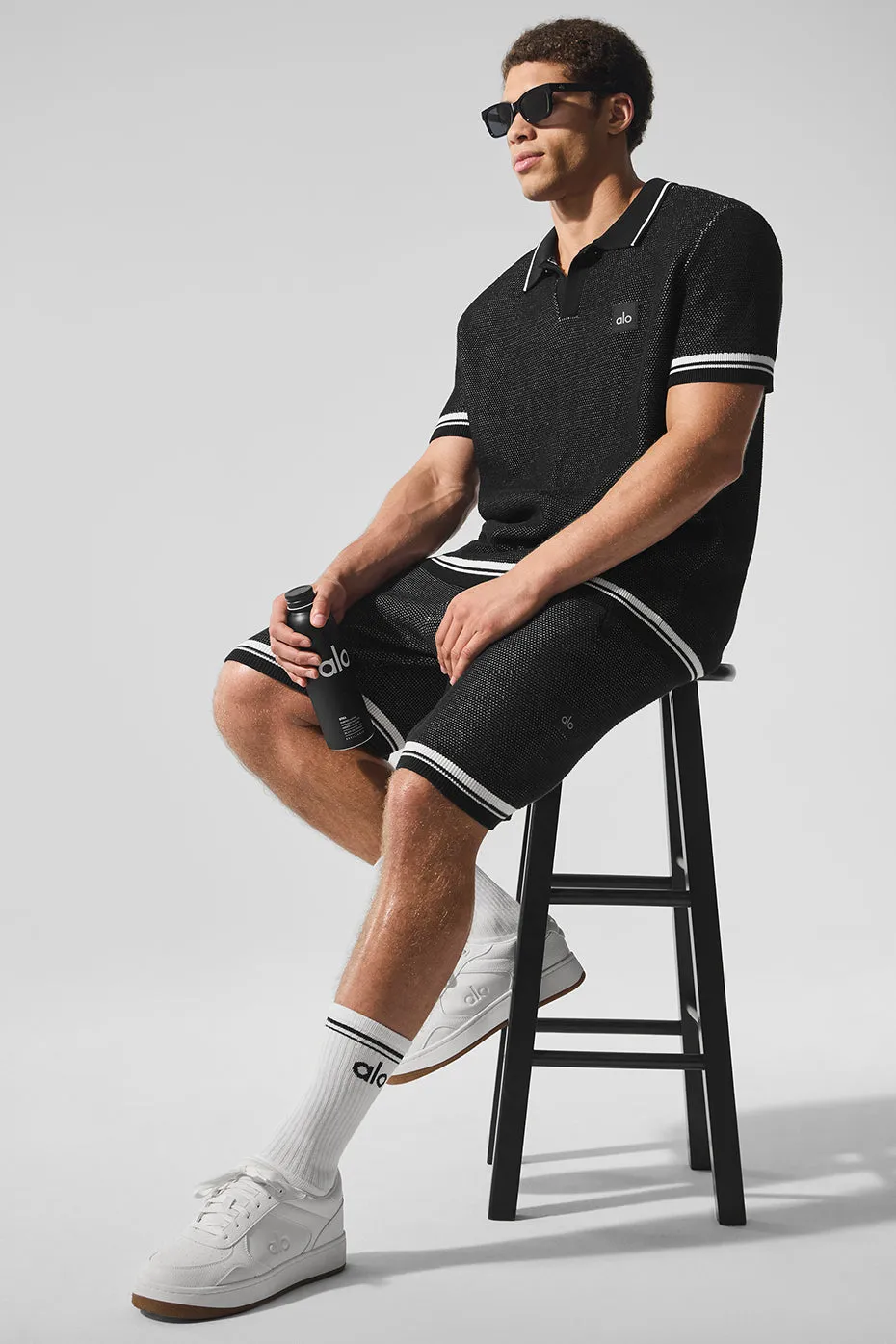 7" Sports Club Sweater Knit Basketball Short - Black sold by Alo Yoga product image thumbnail 3