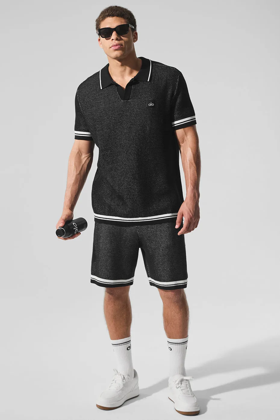 7" Sports Club Sweater Knit Basketball Short - Black sold by Alo Yoga product image thumbnail 4