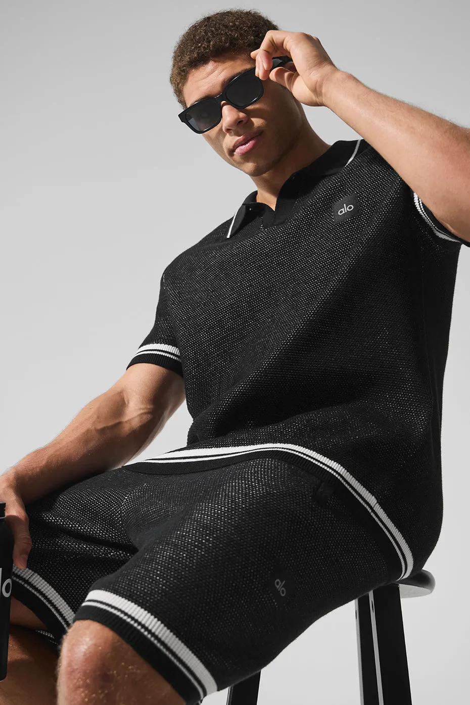 7" Sports Club Sweater Knit Basketball Short - Black sold by Alo Yoga product image thumbnail 2