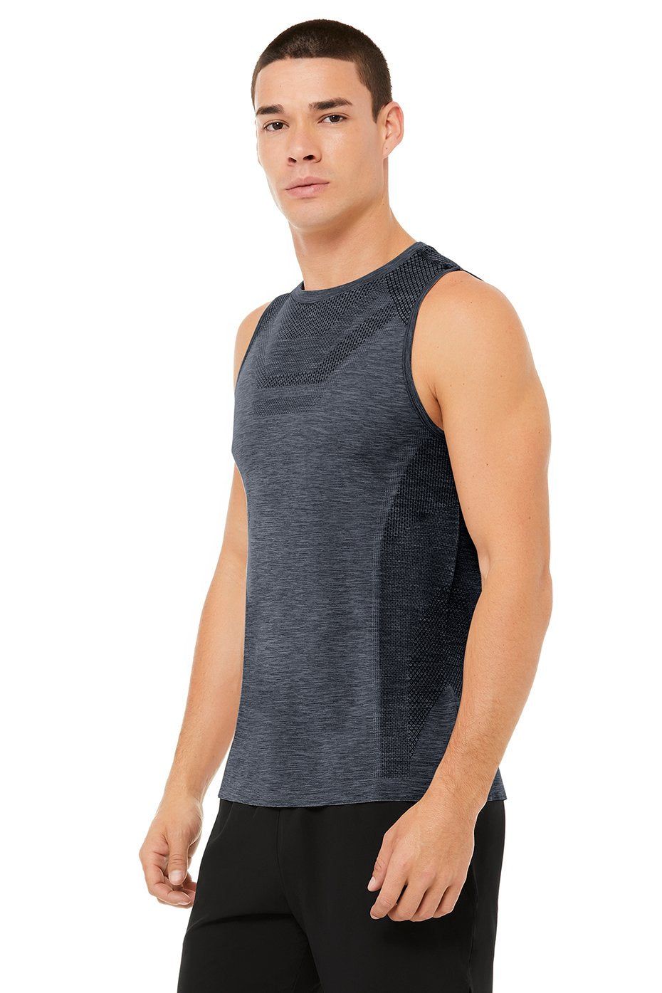 Amplify Seamless Muscle Tank - Dark Navy Heather sold by Alo Yoga product image thumbnail 3