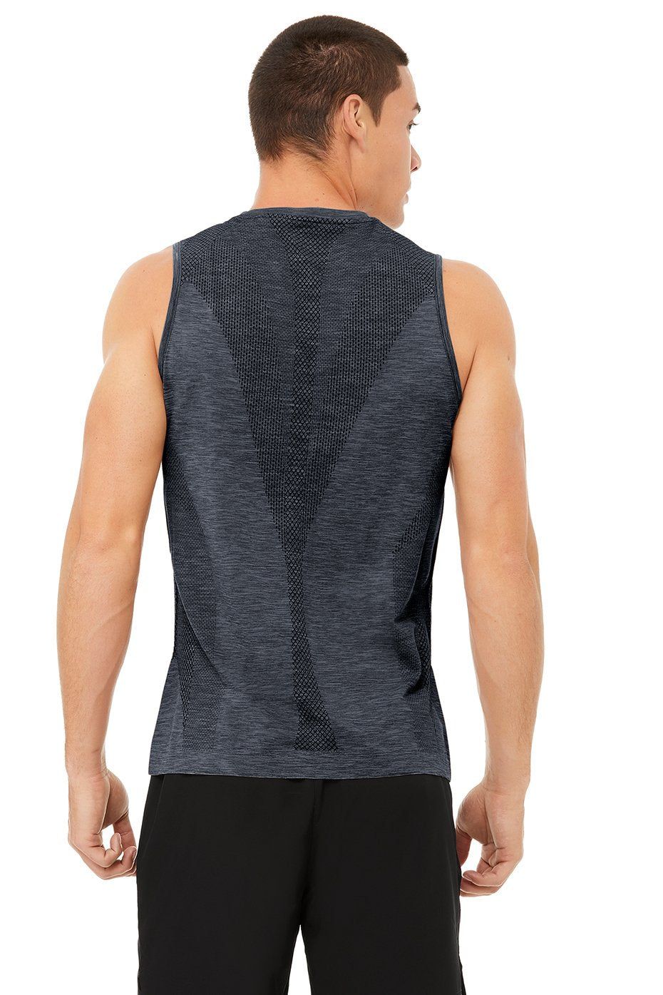 Amplify Seamless Muscle Tank - Dark Navy Heather sold by Alo Yoga product image thumbnail 2