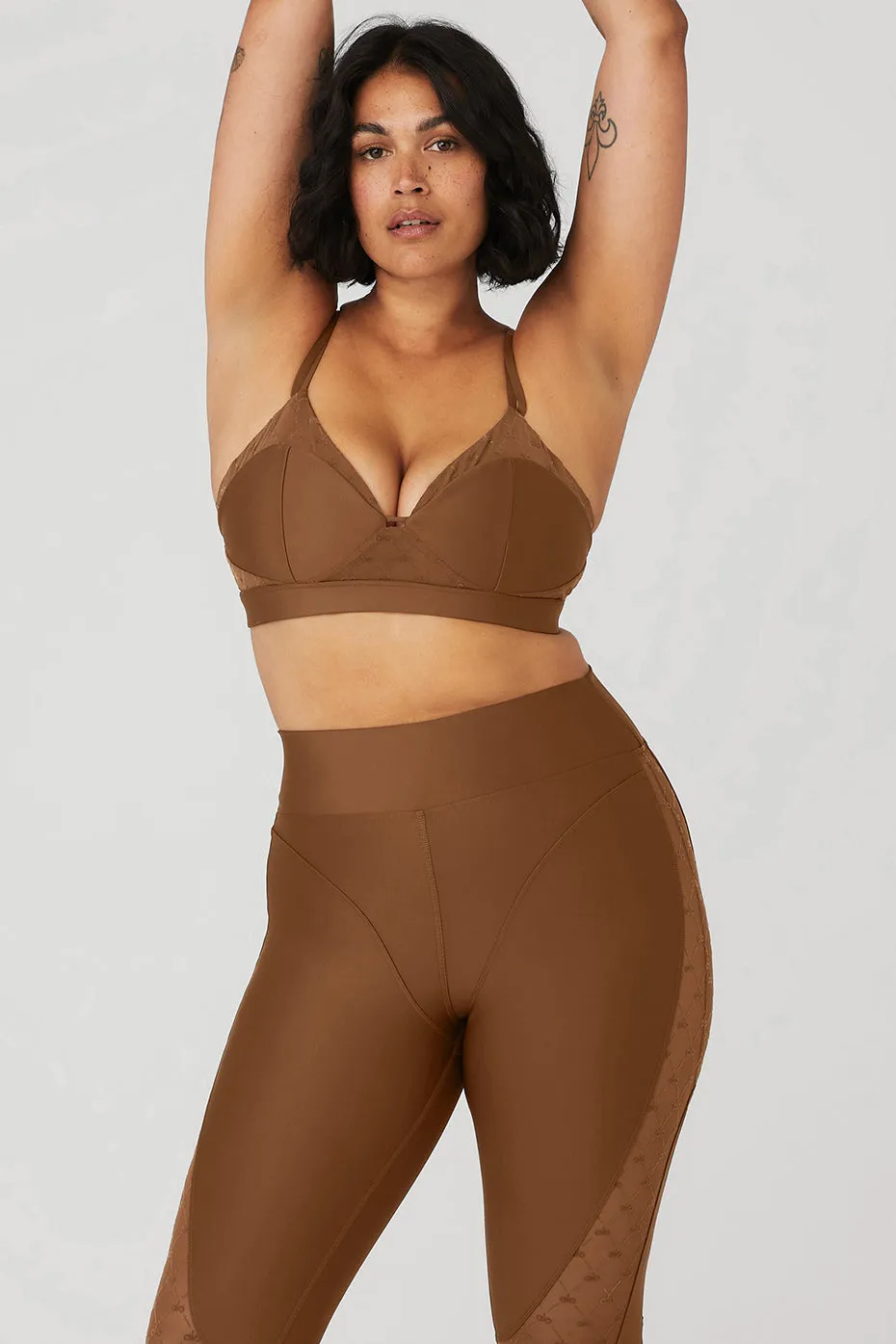 Airlift Mesh Celeste Bra - Cinnamon Brown sold by Alo Yoga product image thumbnail 2