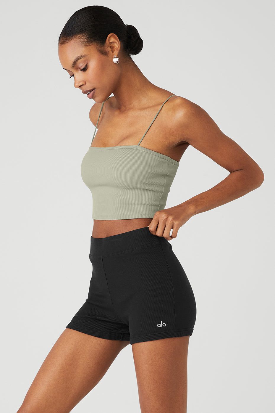 Goddess Ribbed Bandeau Top - Limestone sold by Alo Yoga product image thumbnail 3