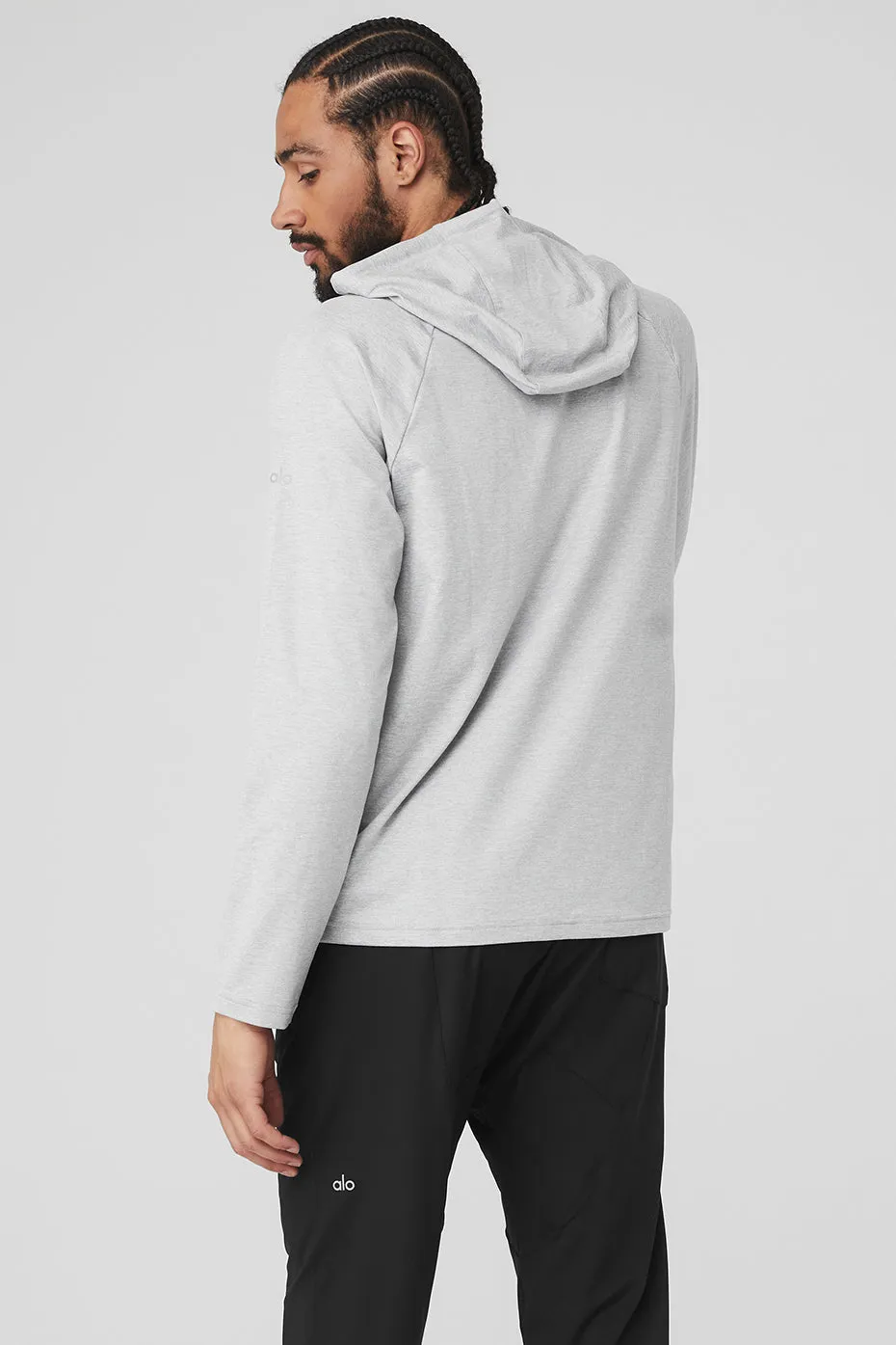 The Conquer Hoodie - Athletic Heather Grey sold by Alo Yoga product image thumbnail 2