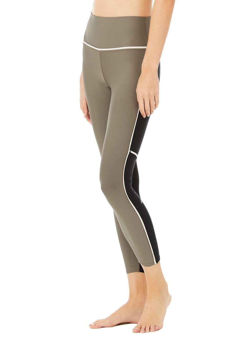 7/8 High-Waist Element Legging - Olive Branch/Black sold by Alo Yoga