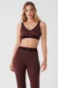 Airlift Line Up Bra - Cherry Cola sold by Alo Yoga