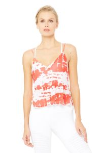 Flutter Tank - Guava Tie Dye sold by Alo Yoga
