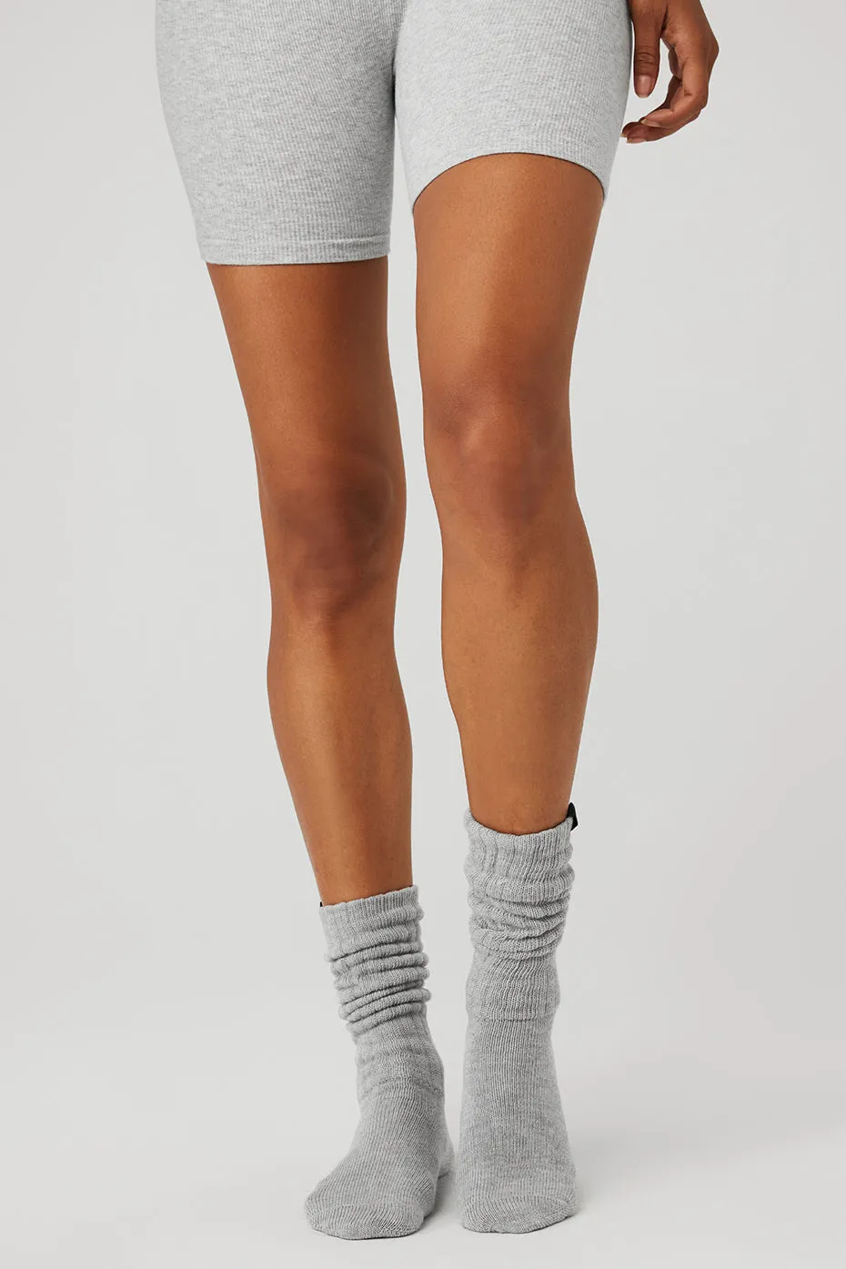 Unisex Scrunch Sock - Athletic Heather Grey sold by Alo Yoga product image thumbnail 2