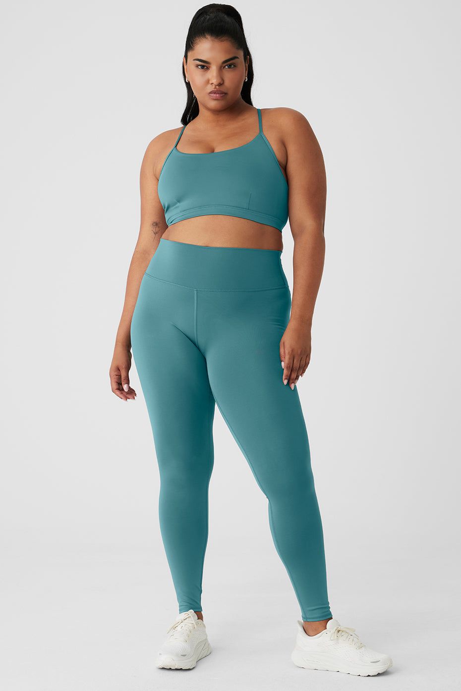 Airlift Intrigue Bra & High-Waist Airlift Legging Set - Teal Agate sold by Alo Yoga product image thumbnail 5