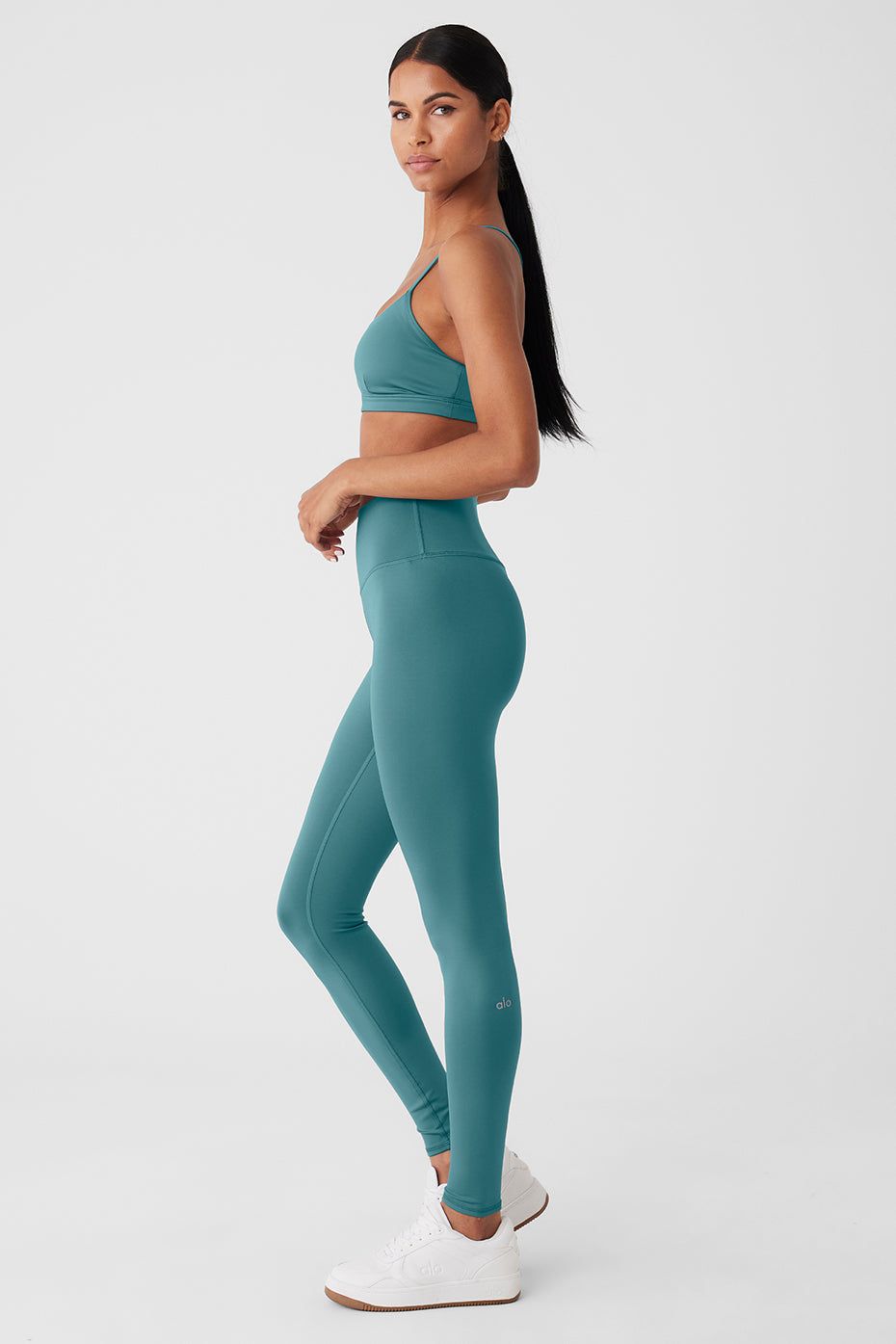Airlift Intrigue Bra & High-Waist Airlift Legging Set - Teal Agate sold by Alo Yoga product image thumbnail 3