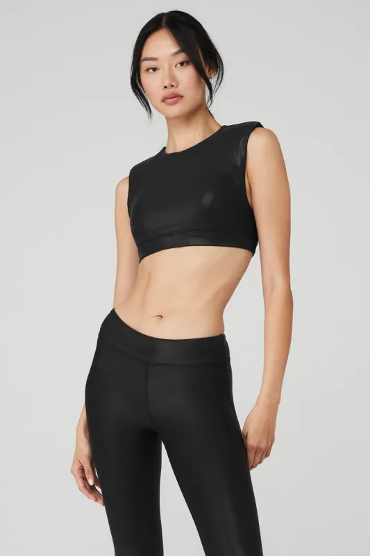 Super Shine Flash Bra - Black sold by Alo Yoga