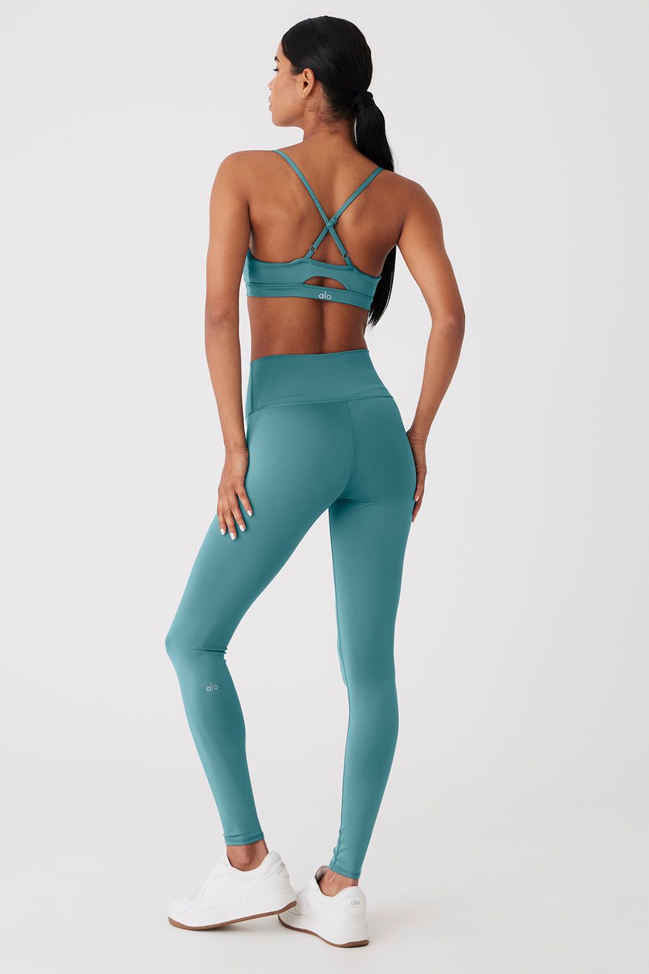 Airlift Intrigue Bra & High-Waist Airlift Legging Set - Teal Agate sold by Alo Yoga product image thumbnail 2