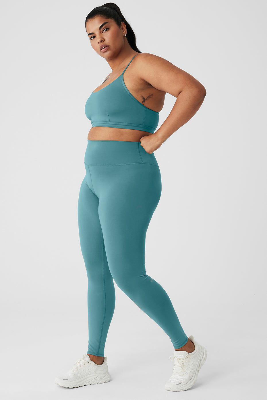 Airlift Intrigue Bra & High-Waist Airlift Legging Set - Teal Agate sold by Alo Yoga product image thumbnail 7