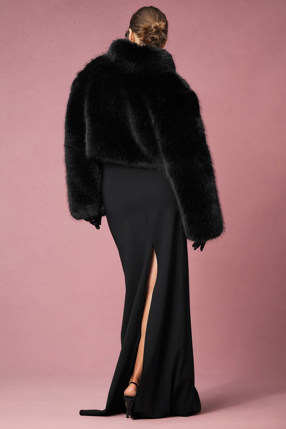 Opulent Faux Fur Cropped Jacket - Black sold by Alo Yoga product image thumbnail 2