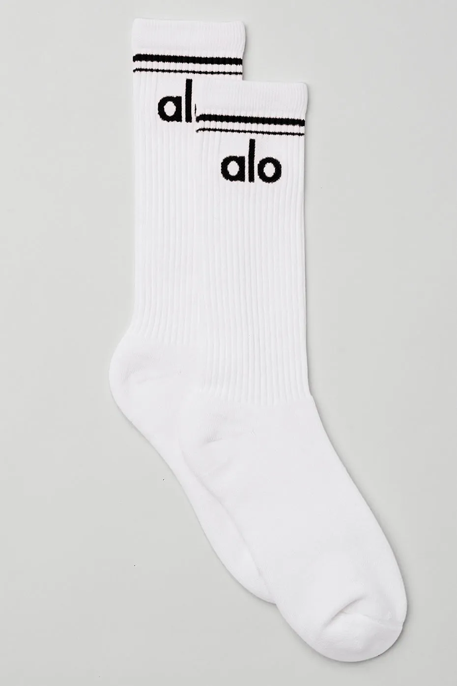 Unisex Throwback Sock - White/Black sold by Alo Yoga