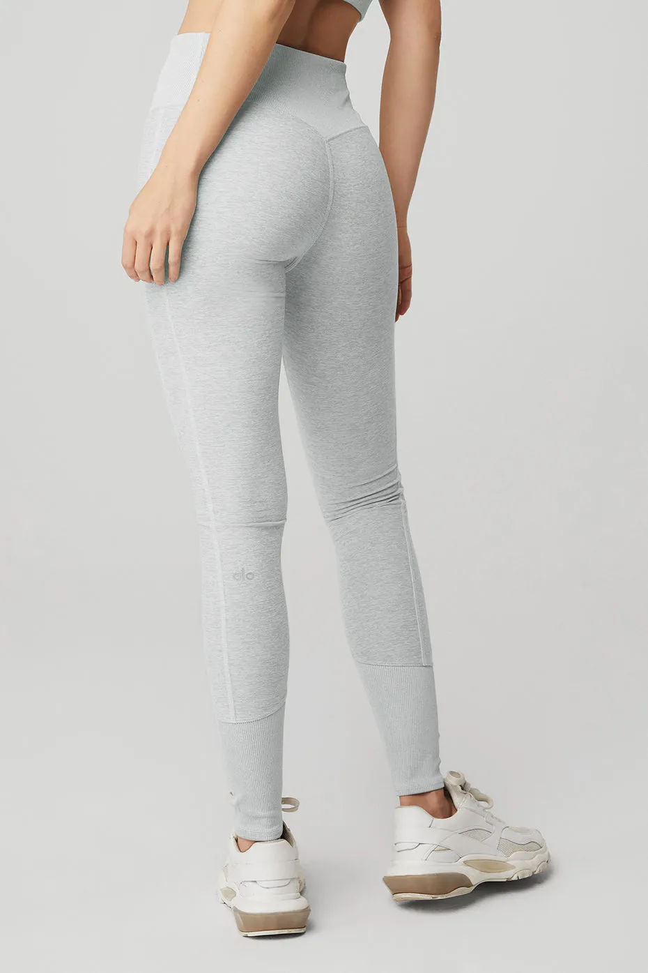 High-Waist Alosoft Lounge Legging - Athletic Heather Grey sold by Alo Yoga product image thumbnail 3