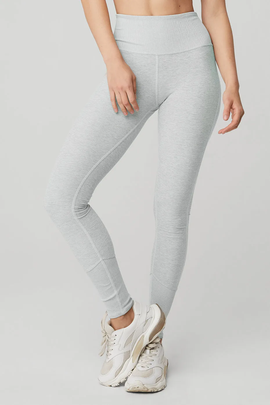 High-Waist Alosoft Lounge Legging - Athletic Heather Grey sold by Alo Yoga product image thumbnail 2
