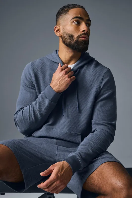Micro Waffle Fast Break Hoodie - Bluestone sold by Alo Yoga