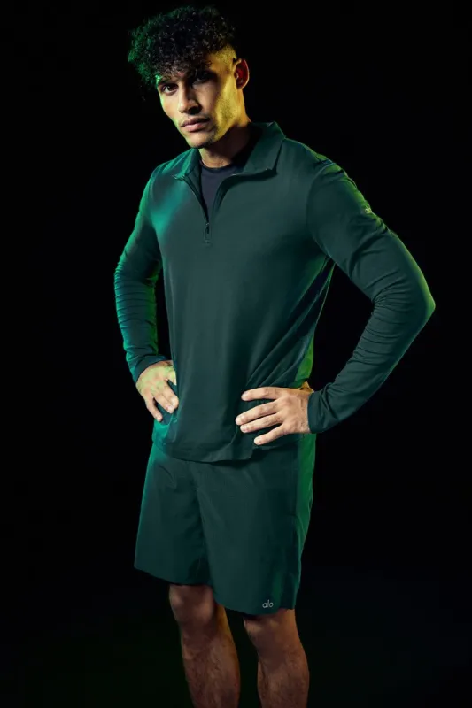 GREENCLOTHING ウェア Conquer 1/4 Zip Reform Long Sleeve - Midnight Green | Parallel