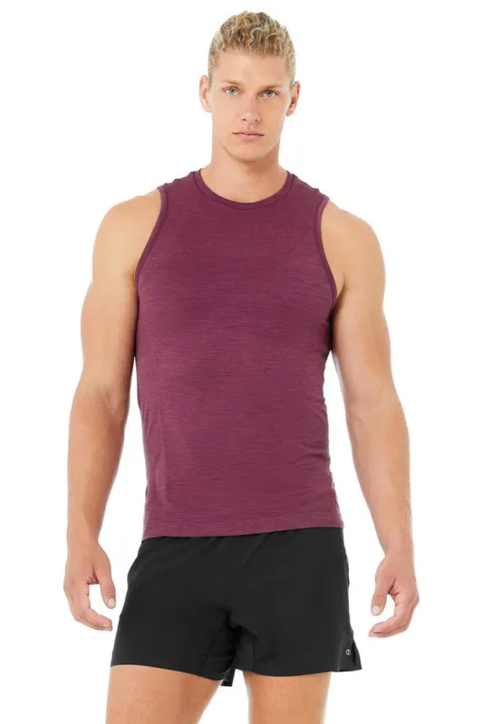 Amplify Seamless Muscle Tank - Varsity Cardinal sold by Alo Yoga