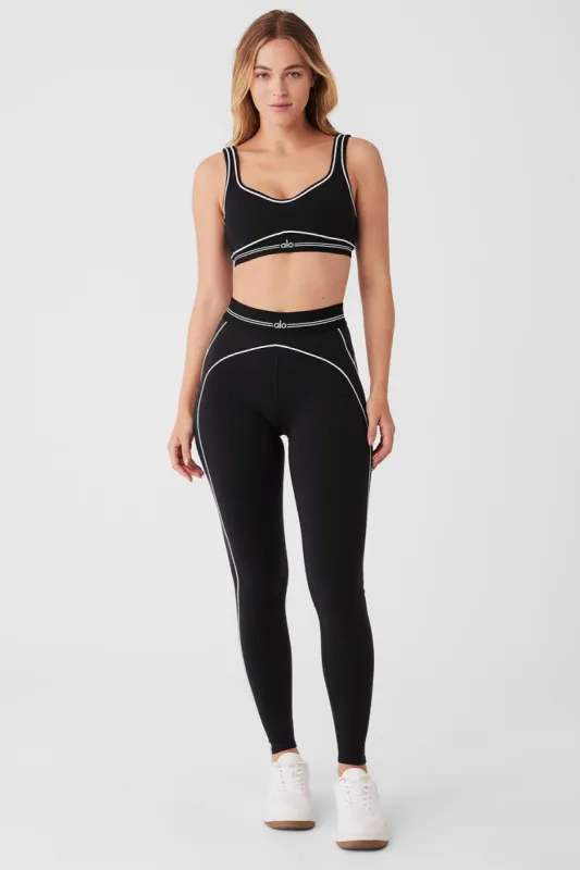 Airbrush High-Waist Heart Throb Legging - Olive Tree/Black