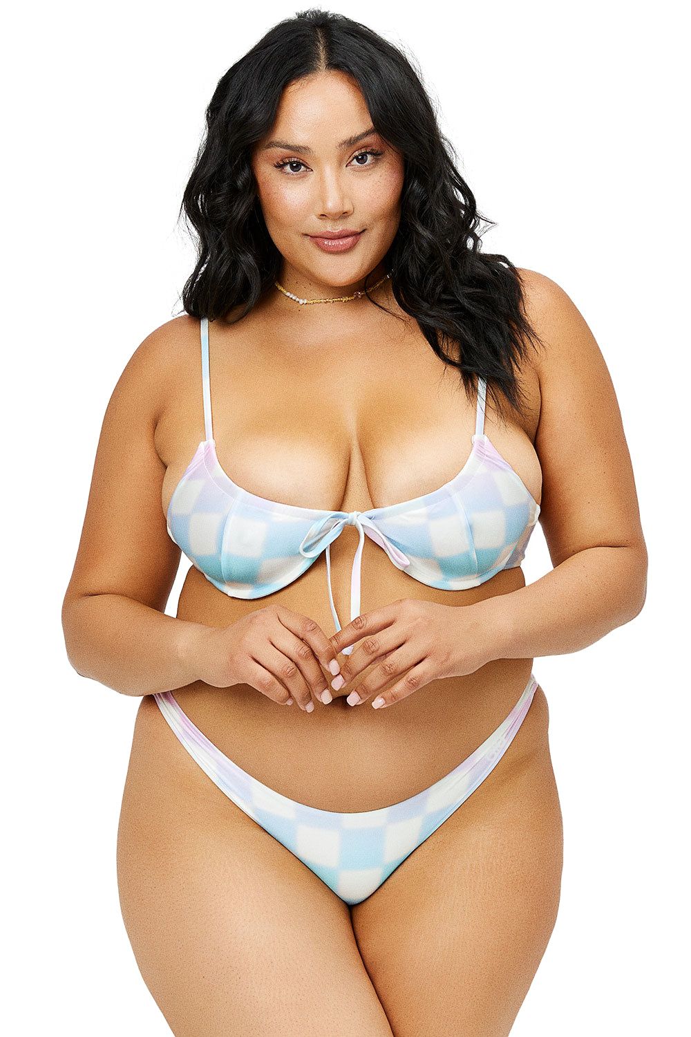 Alo x Frankies Bikinis Katarina Bottom - Pastel Checker sold by Alo Yoga product image thumbnail 5