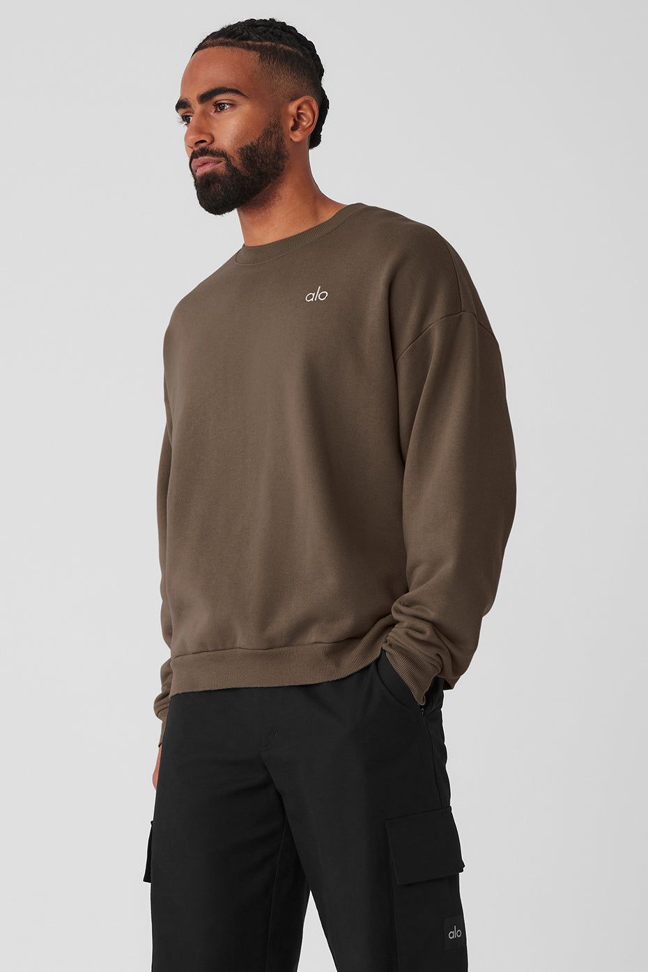 Accolade Crew Neck Pullover - Olive Tree sold by Alo Yoga product image thumbnail 3
