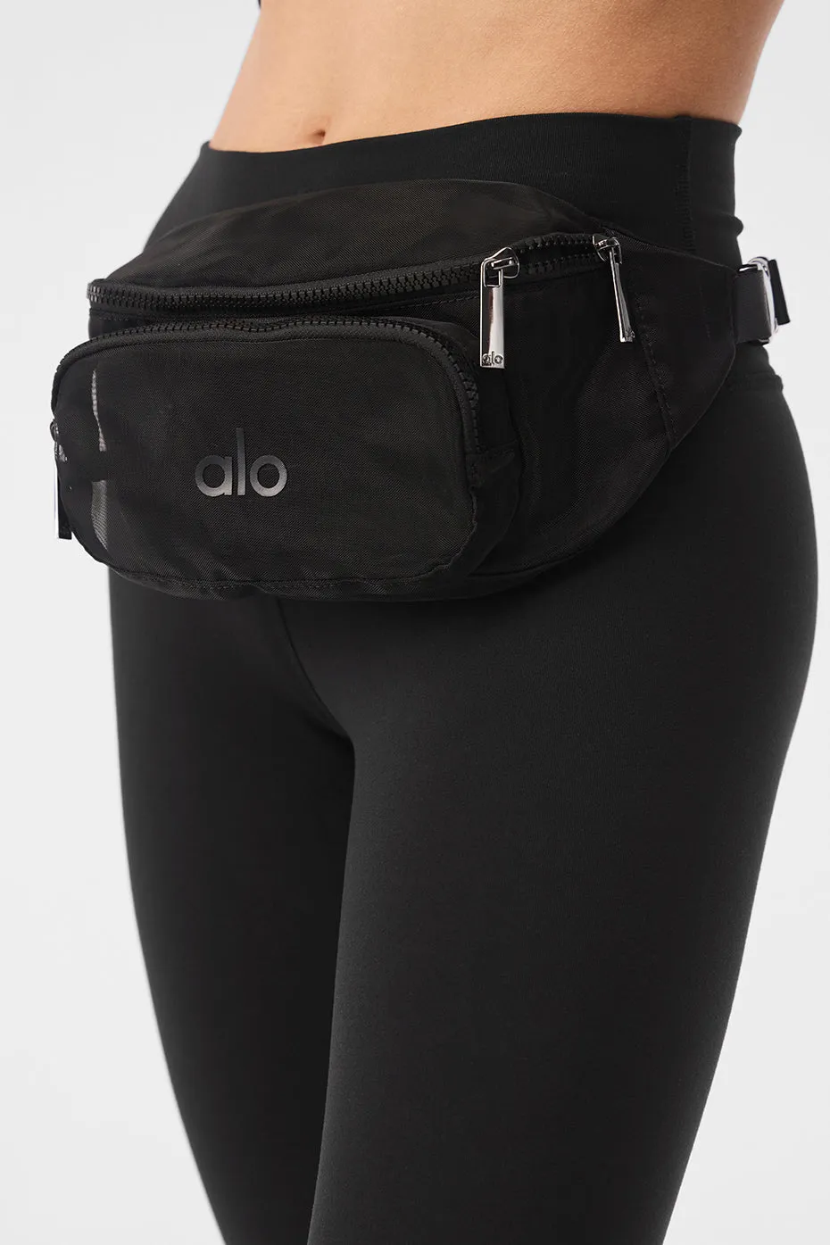 Sheer Fanny Pack - Black sold by Alo Yoga