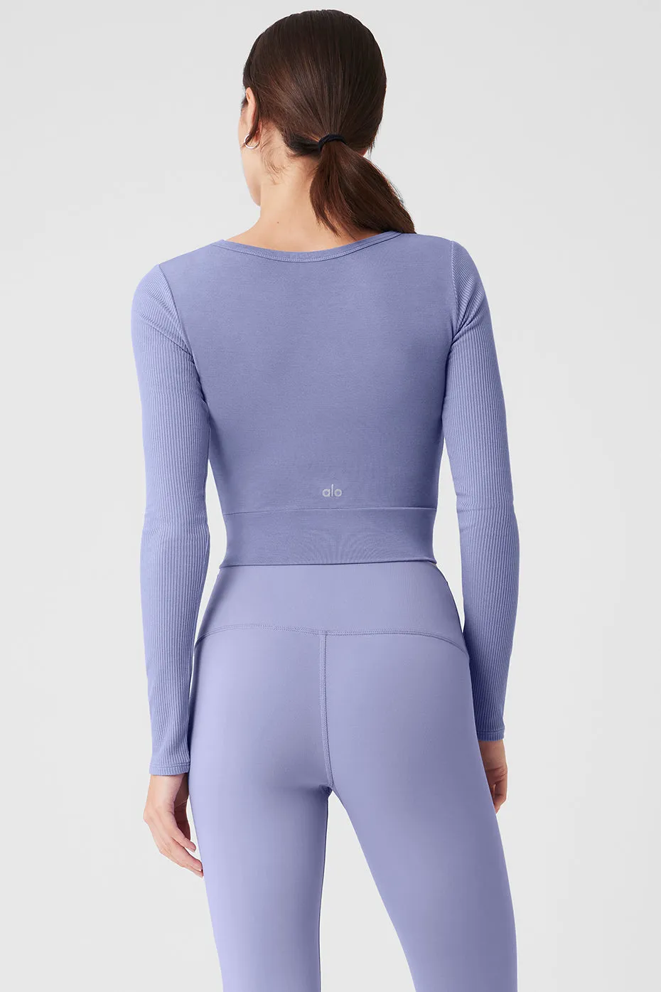 Cover Long Sleeve Top - Lilac Blue sold by Alo Yoga product image thumbnail 2