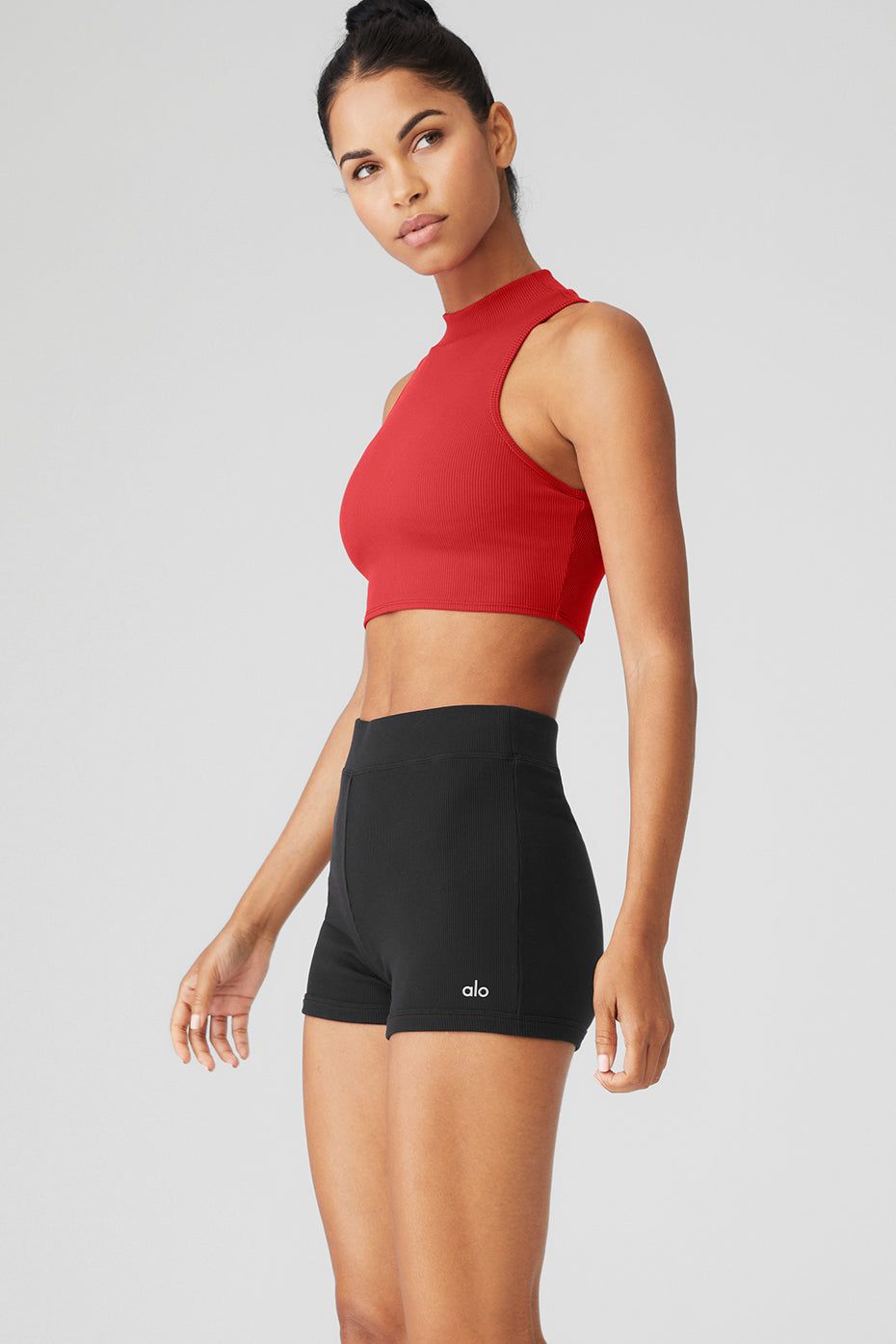Goddess Rib Cropped Dynamite Tank - Classic Red sold by Alo Yoga product image thumbnail 4