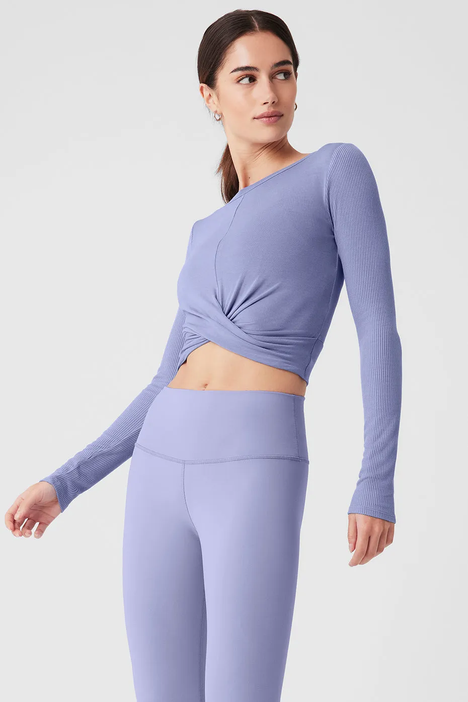 Cover Long Sleeve Top - Lilac Blue sold by Alo Yoga product image thumbnail 3