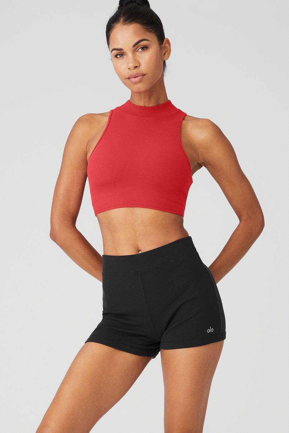 Goddess Rib Cropped Dynamite Tank - Classic Red sold by Alo Yoga product image thumbnail 2