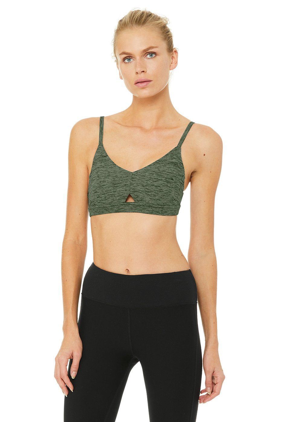 Alosoft Lounge Bra - Hunter Heather sold by Alo Yoga