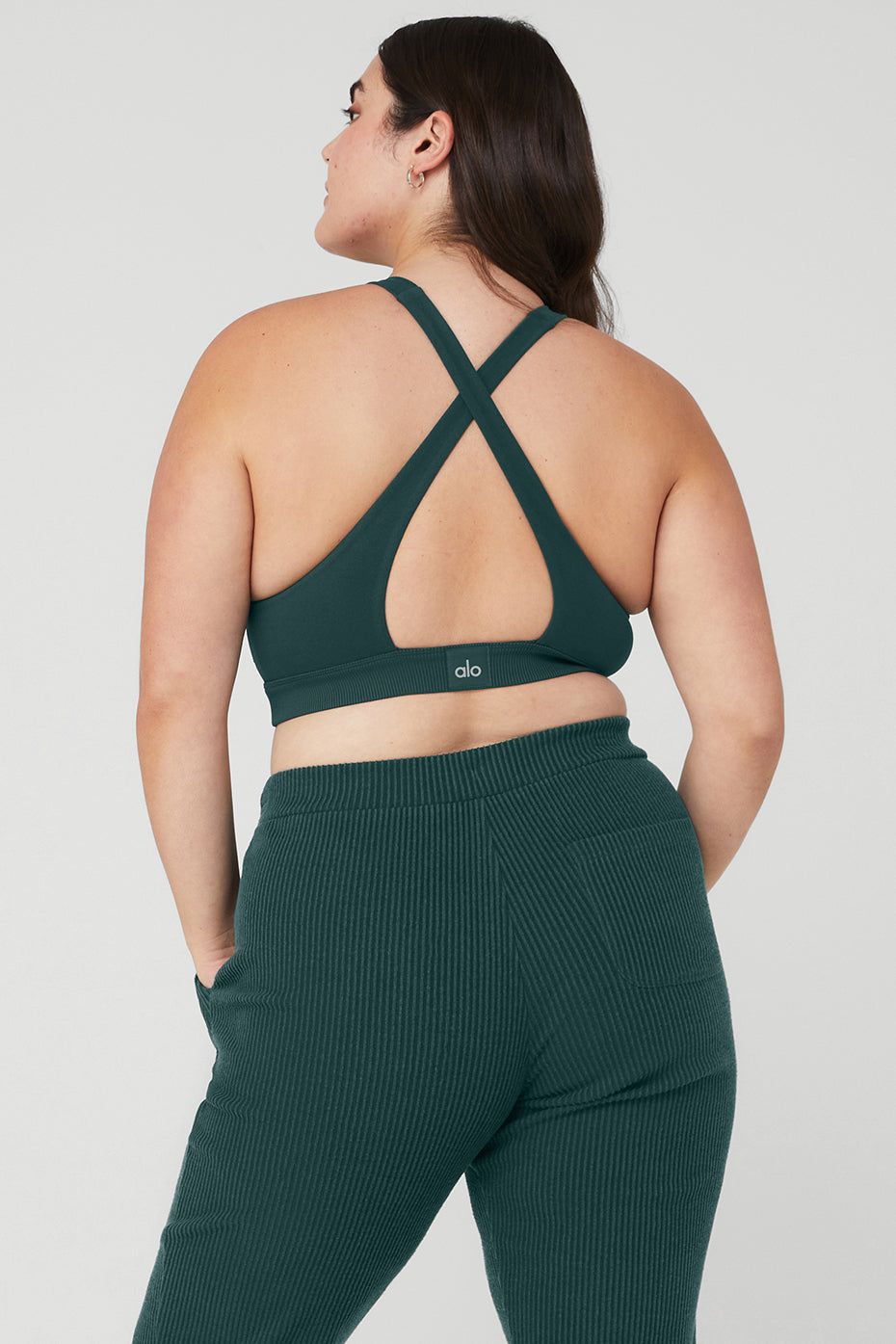 Alosoft Iconic 90'S Bra - Midnight Green sold by Alo Yoga product image thumbnail 6
