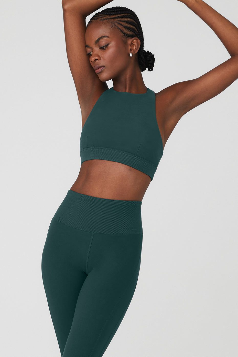 Alosoft Iconic 90'S Bra - Midnight Green sold by Alo Yoga