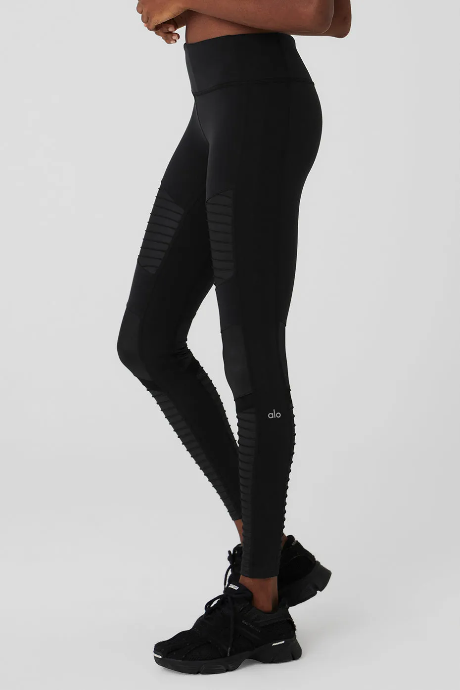 7/8 High-Waist Moto Legging - Black sold by Alo Yoga product image thumbnail 4