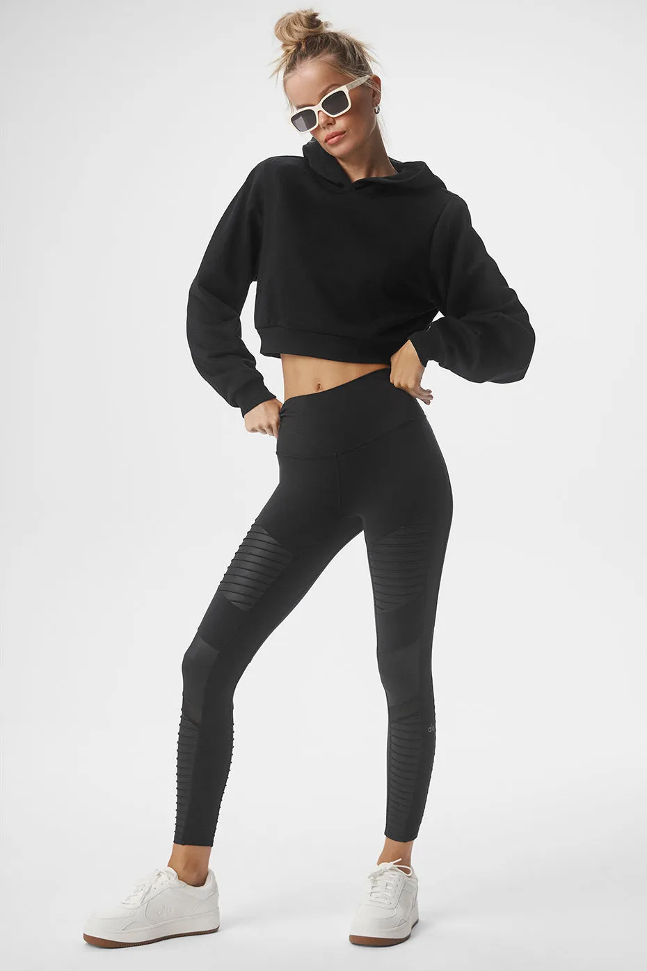 7/8 High-Waist Moto Legging - Black sold by Alo Yoga